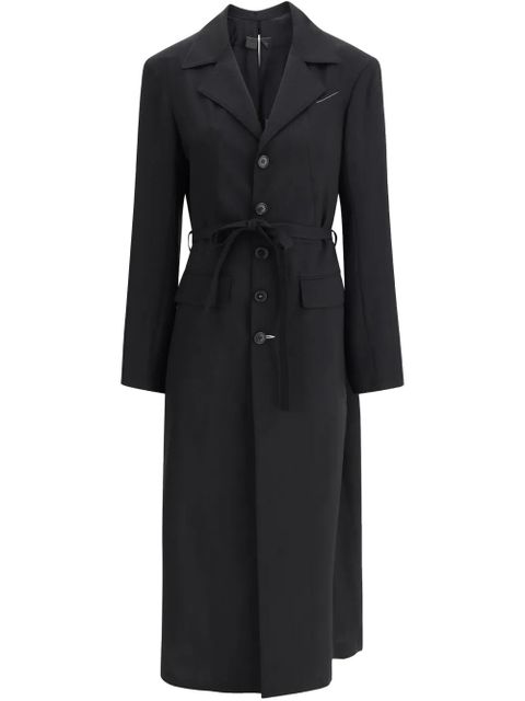 MM6 Maison Margiela belted coat - Black - zdjęcie produktu nr 1