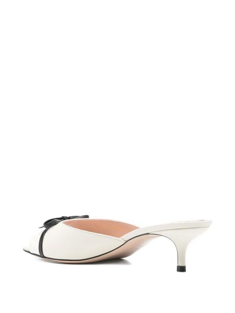 Valentino Garavani 40mm bow-detail kitten-heel sandals - Neutrals