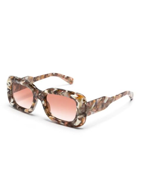 Chloé Eyewear Gayia rectangle-frame sunglasses - Brown - zdjęcie produktu nr 2