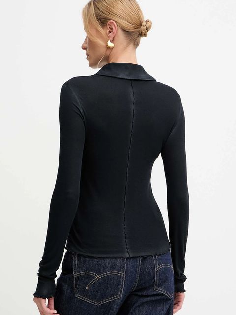 Patrizia Pepe bluzka damska kolor czarny gładka 8M1723 J327