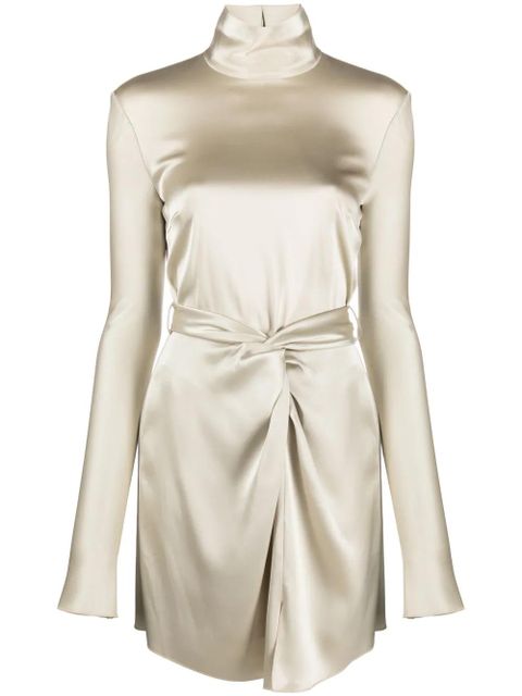 Nanushka Charon twist-front minidress - Neutrals - zdjęcie produktu nr 1