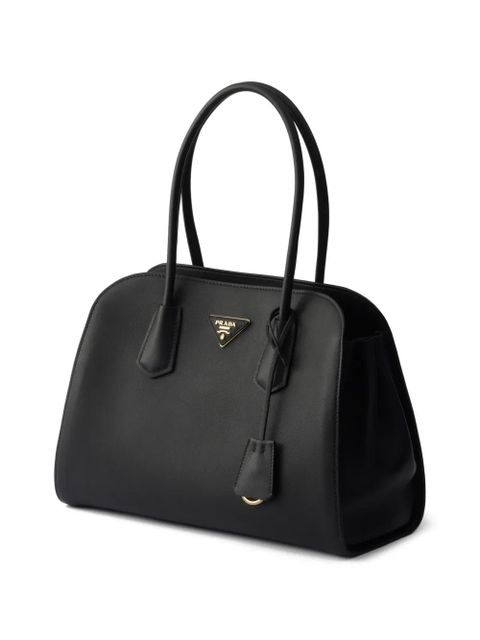 Prada medium leather tote bag - Black