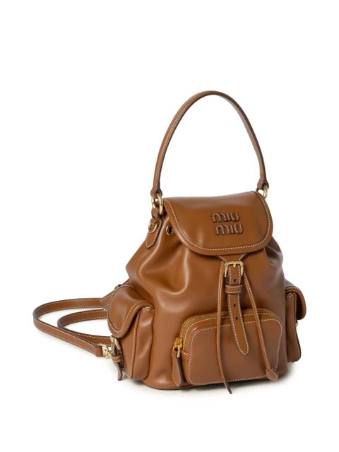 Miu Miu leather backpack - Brown