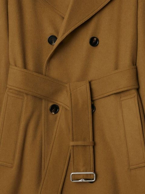 Burberry belted cashmere trench coat - Brown