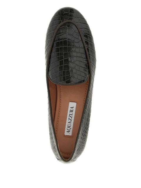Aquazzura Guanto leather loafers - Black - zdjęcie produktu nr 2