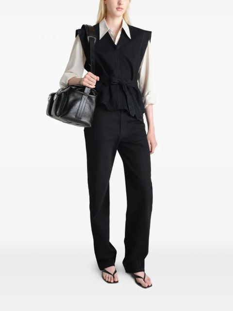 LEMAIRE V-neck top - Black - zdjęcie produktu nr 2