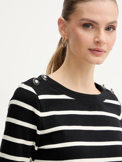 Morgan longsleeve bawełniany kolor czarny TBATO - zdjęcie produktu nr 2