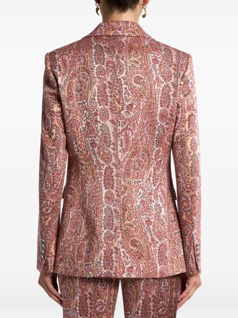 ETRO single-breasted jacquard blazer - Red