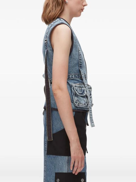 3.1 Phillip Lim front-pocket denim vest - Blue