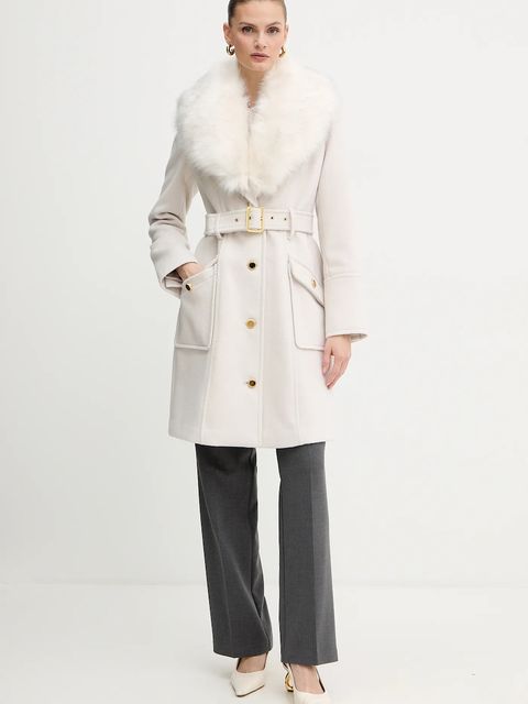 Marciano by Guess płaszcz z dodatkiem wełny ALICE kolor beżowy 5BGL26 1799Z