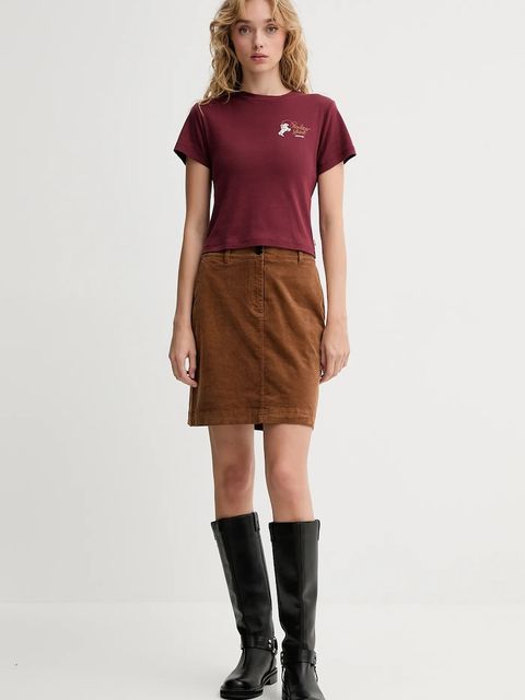 Levi's t-shirt bawełniany damski kolor bordowy A8798