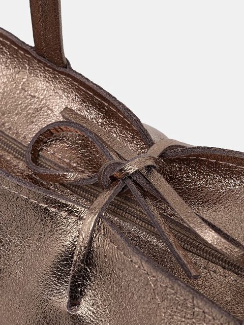 Answear.LAB torebka skórzana kolor brązowy