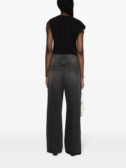 PINKO asymmetric crepe blouse - Black