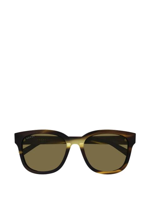 Gucci Eyewear logo-detail sunglasses - Brown - zdjęcie produktu nr 1