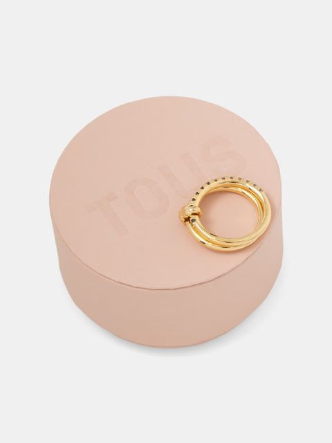 Tous pierścionek ze srebra pokrytego złotem - zdjęcie produktu nr 2