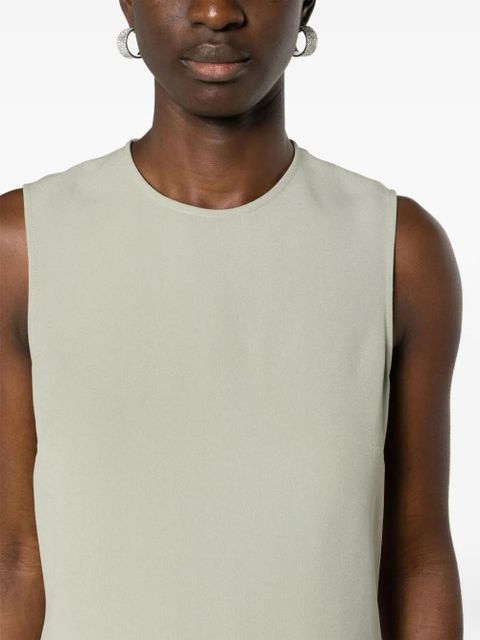 AMI Paris crepe tank top - Green