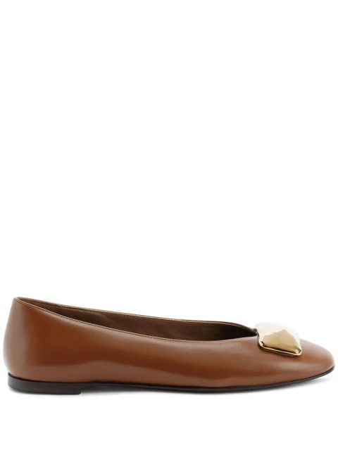 Giuseppe Zanotti Georgia Stone ballet flats - Brown - zdjęcie produktu nr 1