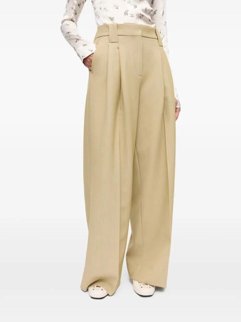 GANNI appliqué palazzo pants - Neutrals