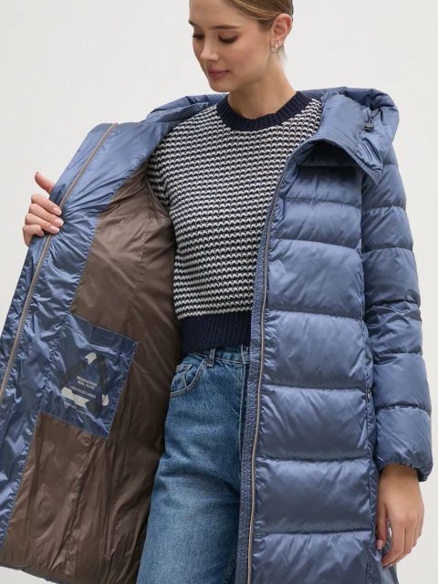 Geox kurtka puchowa damska kolor niebieski zimowa W4626G-T3154-F4624