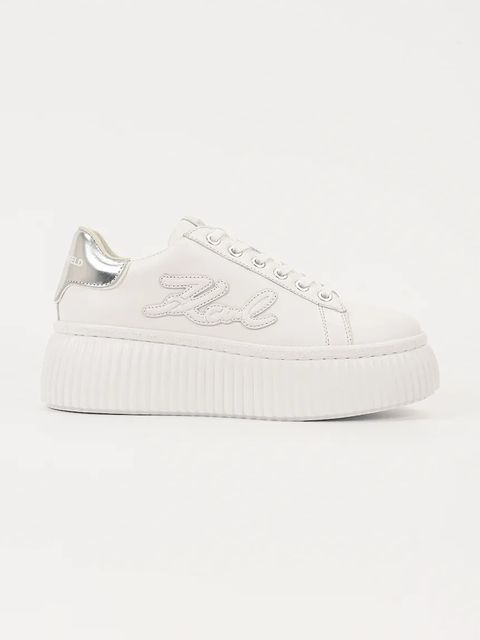 Karl Lagerfeld sneakersy skórzane KREEPER LO damskie kolor biały KL42311A - zdjęcie produktu nr 1