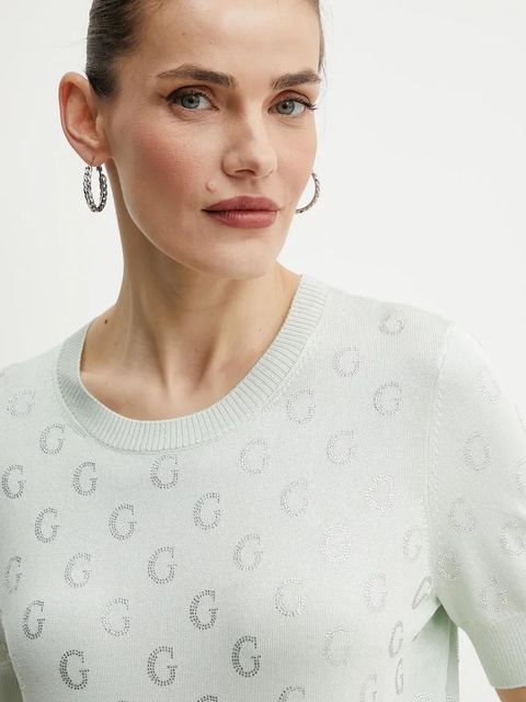 Guess t-shirt JASMINE damski kolor zielony W5GR05 Z3D60