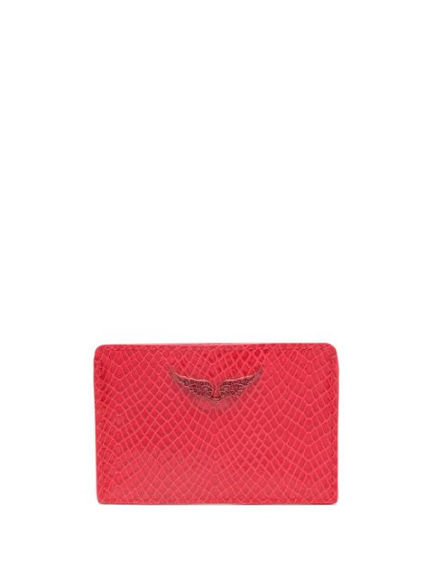 Zadig&Voltaire Pass python-effect cardholder - Red - zdjęcie produktu nr 1