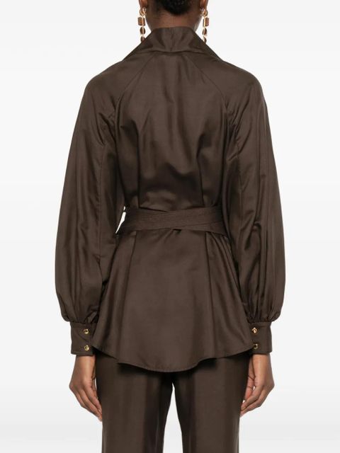 ZIMMERMANN tie-waist shirt - Brown