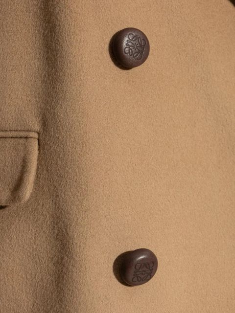 LOEWE double-breasted button coat - Brown