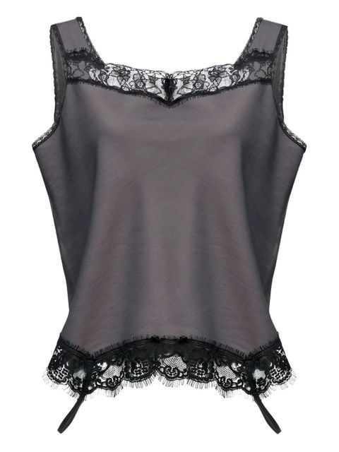 MM6 Maison Margiela lace trim top - Grey - zdjęcie produktu nr 1