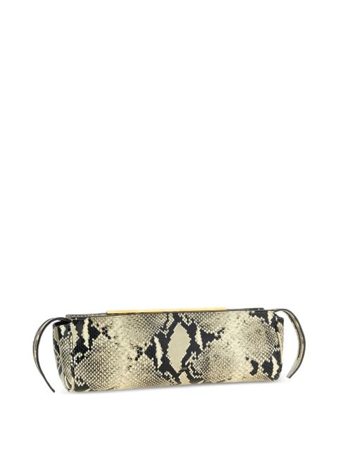 KHAITE Donna python-print clutch bag - Neutrals - zdjęcie produktu nr 2