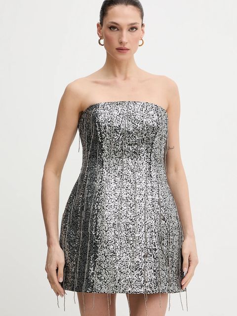 Bardot sukienka kolor czarny mini rozkloszowana 60099DB1 - zdjęcie produktu nr 1