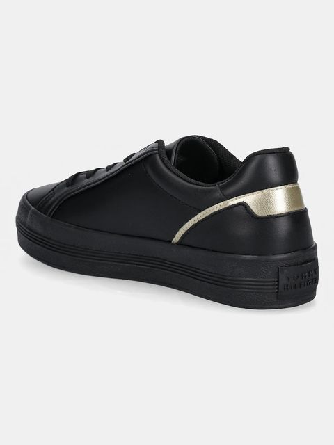 Tommy Hilfiger sneakersy skórzane VULC FOXING SNEAKER damskie kolor czarny FW0FW08683