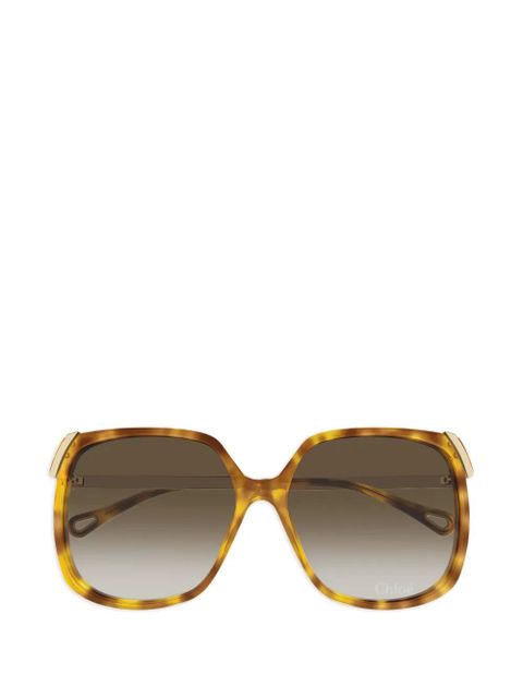 Chloé Eyewear Aly oversized-frame sunglasses - Brown - zdjęcie produktu nr 1