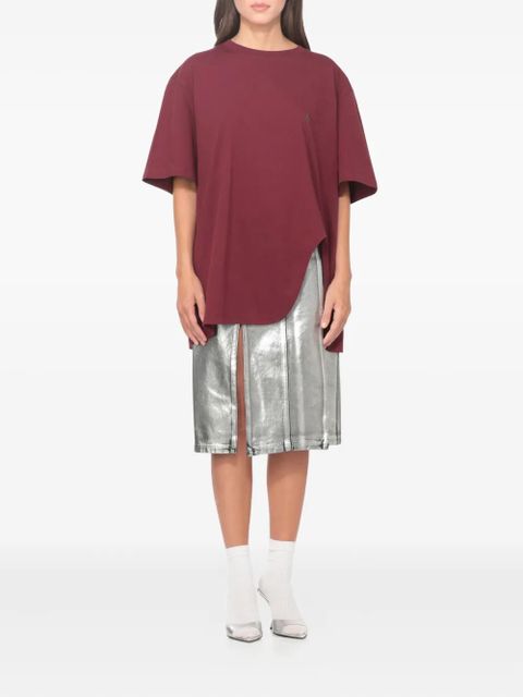 The Attico side-split T-shirt - Red