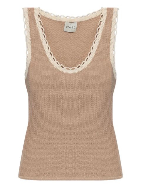 Posse Willow crochet-trim top - Neutrals - zdjęcie produktu nr 1