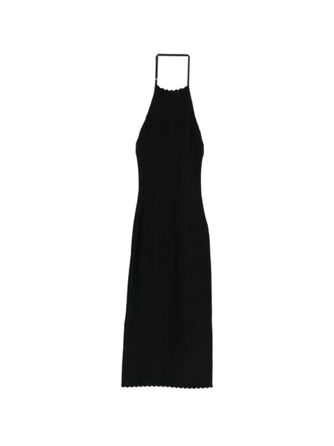 Jacquemus Tablier halterneck midi dress - Blue - zdjęcie produktu nr 1
