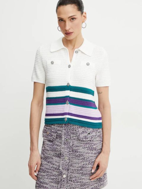 Morgan kardigan bawełniany MICHALI damski kolor biały MICHALI