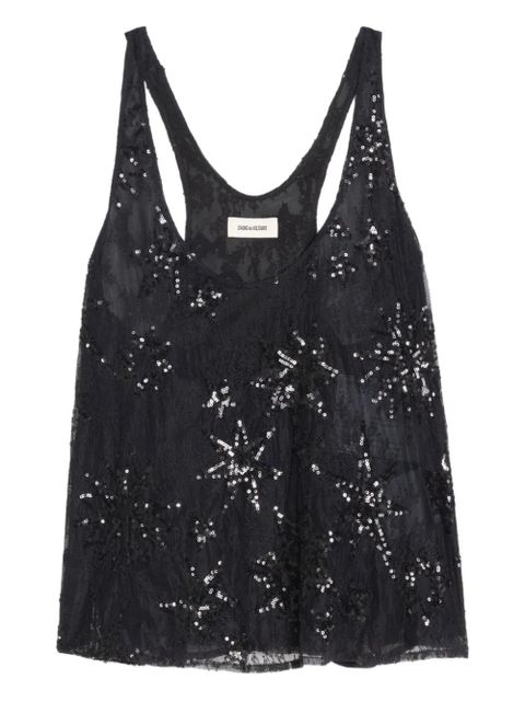 Zadig&Voltaire Tarysa lace sequin top - Black - zdjęcie produktu nr 1