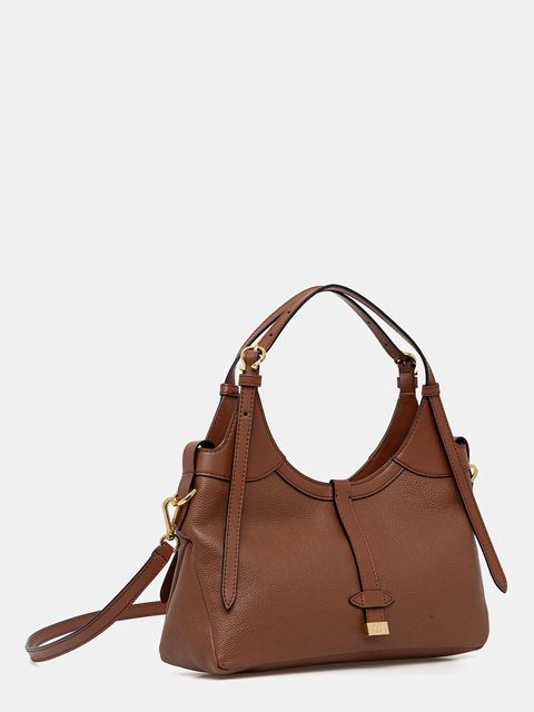 Pollini torebka skórzana kolor brązowy PC4401PP0N QA1 - zdjęcie produktu nr 2