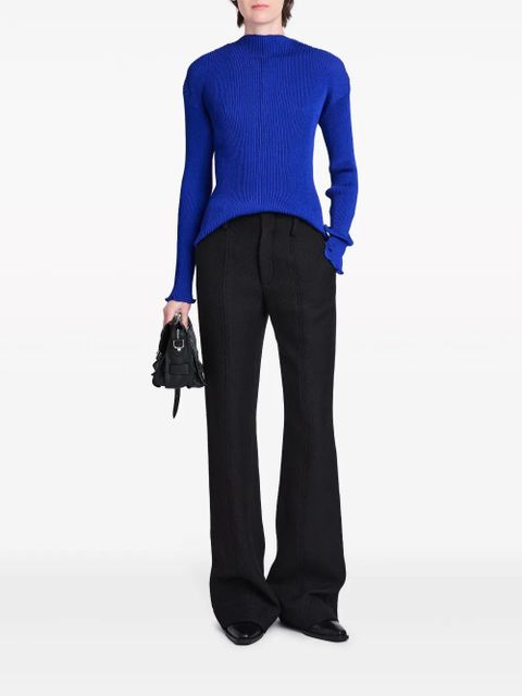 Proenza Schouler mock-neck ribbed sweatshirt - Blue