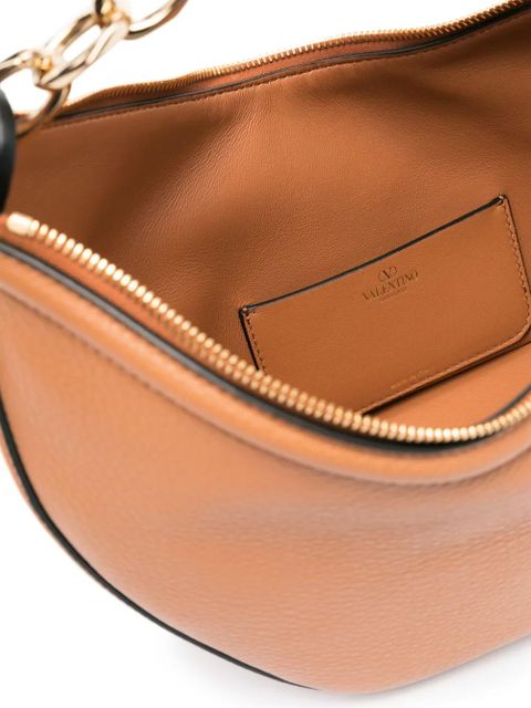 Valentino Garavani small VLogo Moon Hobo bag - Brown