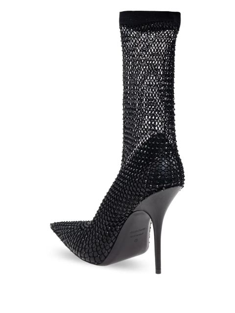 Balenciaga 110mm Avenue fishnet booties - Black