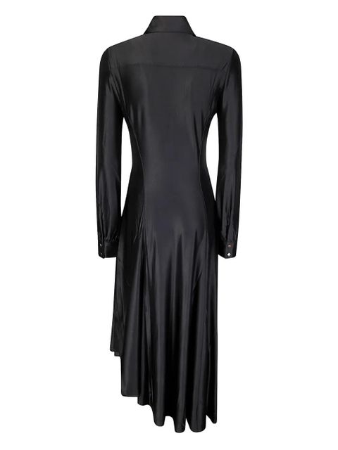 Rabanne draped long-sleeve dress - Black - zdjęcie produktu nr 2