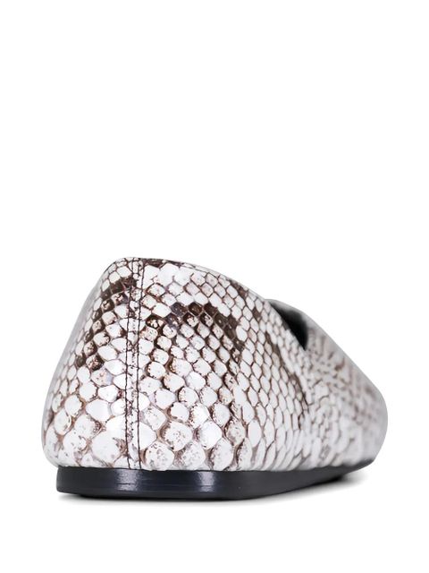 KHAITE Jane snakeskin flats - White