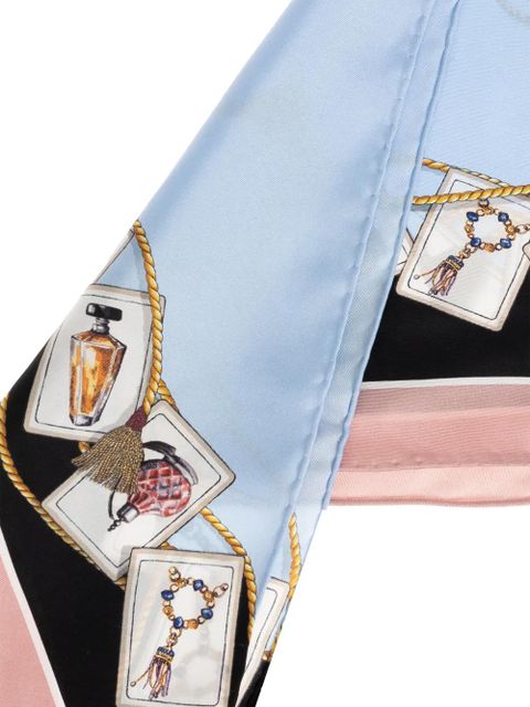 Dolce & Gabbana printed silk scarf - Blue