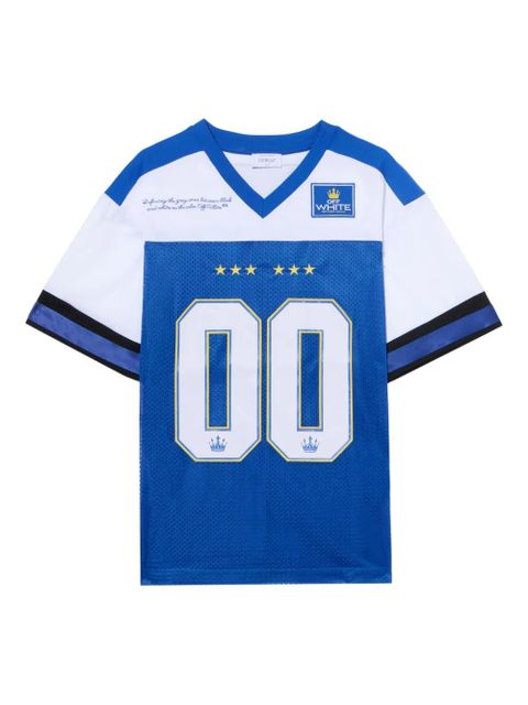 Off-White 00 Royal Mesh Football Logo T-Shirt - Blue - zdjęcie produktu nr 1
