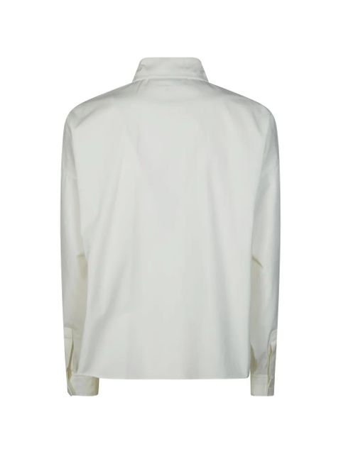 Weekend Max Mara asymmetrical cotton shirt - Neutrals - zdjęcie produktu nr 2