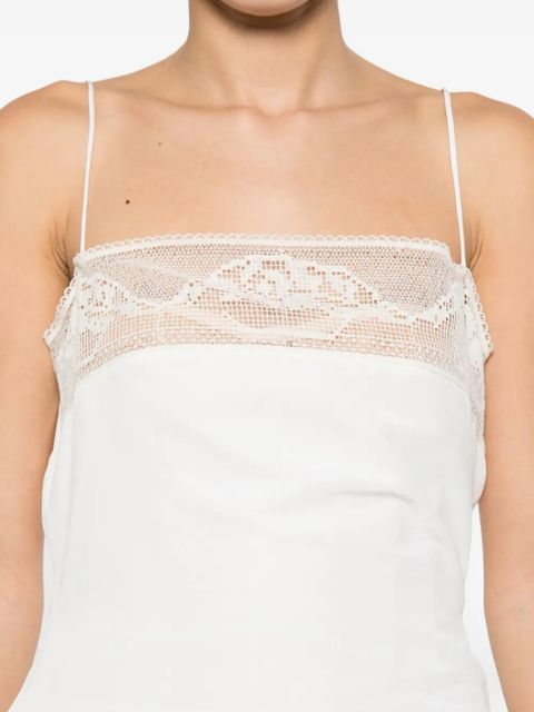 Magda Butrym lace-trim mini dress - White