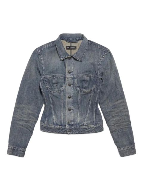Balenciaga corset-style denim jacket - Blue - zdjęcie produktu nr 1