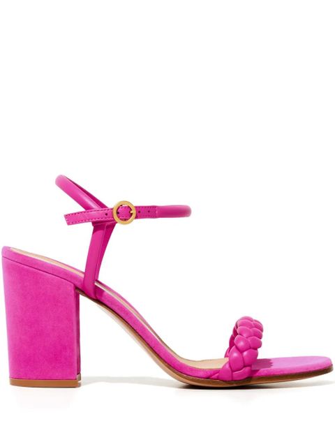 Gianvito Rossi 85mm Cruz braided heeled sandals - Pink - zdjęcie produktu nr 1